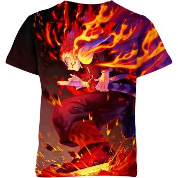 Crimson Resolve: Rengoku From Demon Slayer Shirt