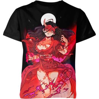 Enchanting Black-Rose Nezuko From Demon Slayer Shirt