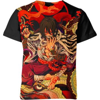 Bold Black and Red Obanai Iguro From Demon Slayer Shirt