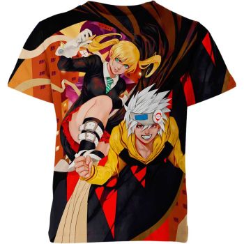Mysterious Black and Multicolored Maka Albarn And Soul Eater Evans Shirt