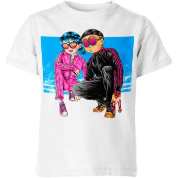 Nobita and Shizuka in Classic White Shirt