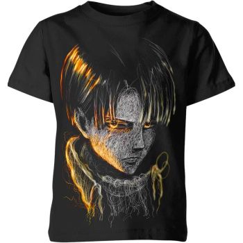 Sleek Black Levi Ackerman from Attack On Titan Shirt