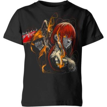 Mysterious Black Makima and Chainsaw Devil from Chainsaw Man Shirt