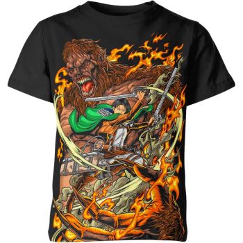 Bold Black Levi Ackerman from Attack On Titan Shirt