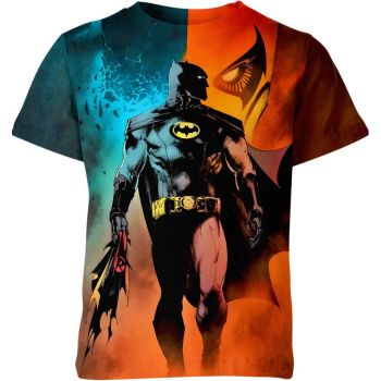 Batman: Yellow Dynamic Avenger T-Shirt - Orange and Blue for a Vibrant and Comfortable Style