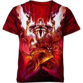 Venom: Unleashing Carnage in Red Movie T-Shirt