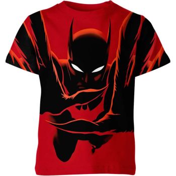 Showcasing Futuristic Hero with the Batman Beyond T-Shirt in Red and Black