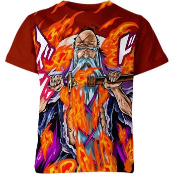 Commanding Inferno - Vibrant Orange Yamamoto Genryuusai From Bleach Shirt