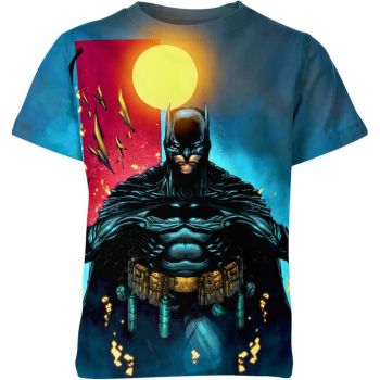 Batman: Striking and Bold Grey T-Shirt with Blue Accents