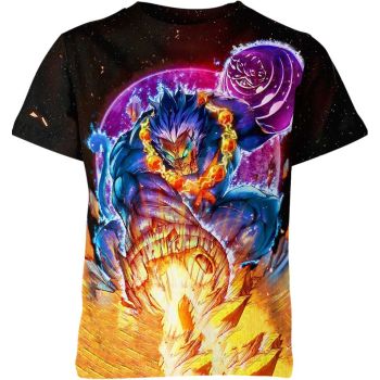 Goku's Mighty Transformation - Oozaru from Dragon Ball Z Shirt in Black, Yellow, and Purple