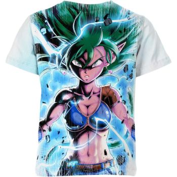 Vibrant White, Blue, and Green Mary Sue From Dragon Ball Z Shirt