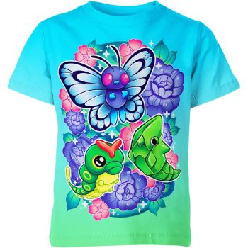 Caterpie, Metapod, Butterfree DQS Shirt