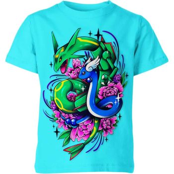 Dynamic Blue Dragonair Rayquaza DQS Shirt Unleash Legendary Power!