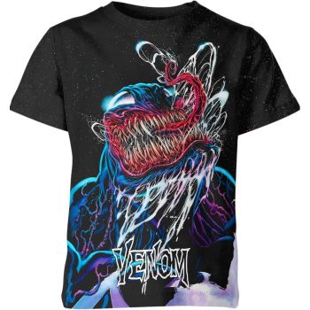 Mosaic Venom - Venom Face Mosaic T-Shirt in Deep Black