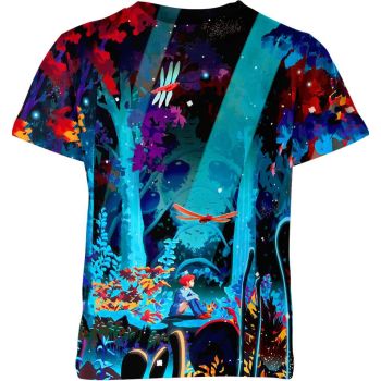 Awe-Inspiring Blue, Dynamic Multicolor Nausicaa Shirt