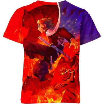 Fiery Vigor: Rengoku From Demon Slayer Shirt