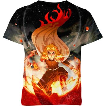 Scarlet Flames: Rengoku From Demon Slayer Shirt