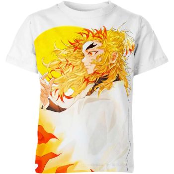Golden Radiance: Rengoku From Demon Slayer Shirt