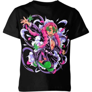 Mysterious Black Mitsuri Kanroji From Demon Slayer Shirt