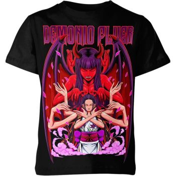 Nico Robin in Striking Black, Red, and Purple Shirt