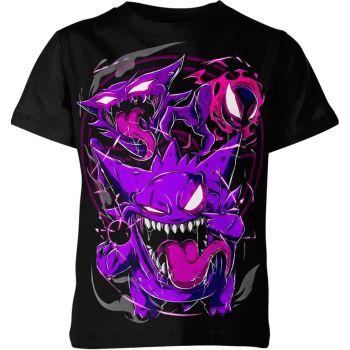Spectral Shadows Gengar, Haunter, Gatsly Black DQS Shirt