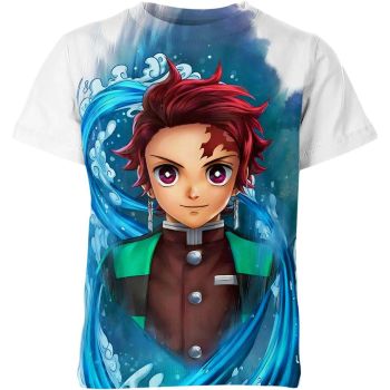 Tanjiro Kamado From Demon Slayer Shirt - Blue