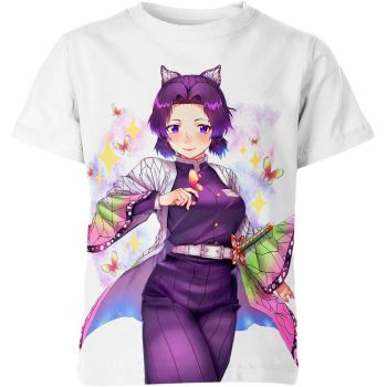 Kochou Shinobu From Demon Slayer Shirt - Pure White