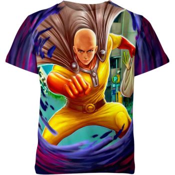 Saitama From One Punch Man Shirt - Purple/Yellow