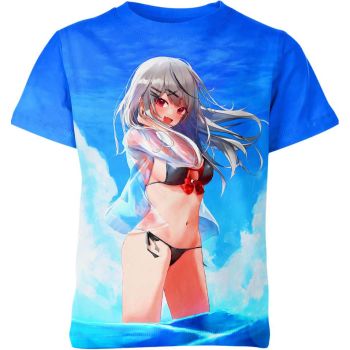 Sakamata Chloe From Hololive Shirt - Blue