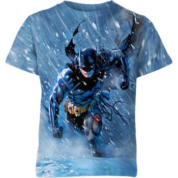 Batman: Classic and Vibrant White T-Shirt with Blue Accents