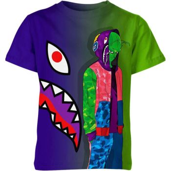 Legendary Collab - Blue and Green Piccolo X Bape Shirt