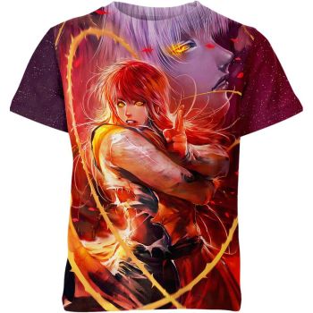 Rose Whiplash - Fiery Red Yoko Kurama From Yuyu Hakusho Shirt
