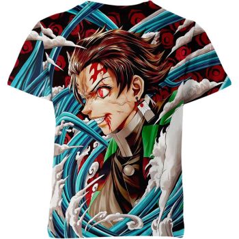 Dance of the Water's Edge - Kamado Tanjiro From Demon Slayer Shirt in Multicolor