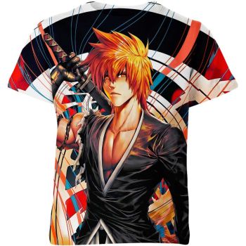 Ichigo Kurosaki From Bleach Shirt - Crimson Spectrum of Power!