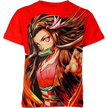 Fiery Red Nezuko Kamado from Demon Slayer Shirt