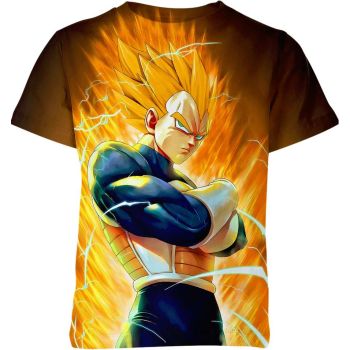Sunlit Saiyan Valor - Luminous Yellow Vegeta Shirt