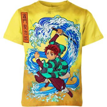 Tanjiro Kamado From Demon Slayer Shirt - Yellow