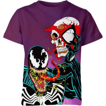 Mysterious Fusion: Venom vs Spider-man Black Hoodie for Men and Women