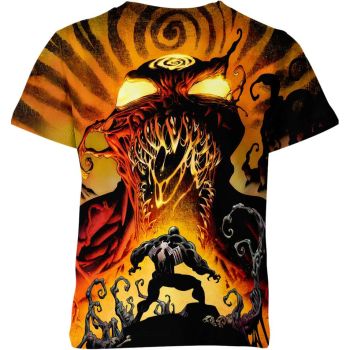 Red Venom Logo - Venom Logo Red T-Shirt for Men and Women in Orange