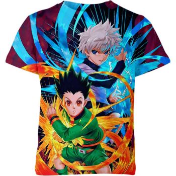 Gon Freecss And Killua: Hunter X Hunter Colorful Adventure Shirt - Embrace the Vibrant Colors