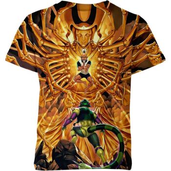 Isaac Netero And Meruem From Hunter X Hunter Shirt - Majestic Duel - Legendary Battle in Earthy Tones
