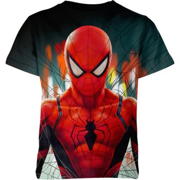 Square Up Spidey: Casual and Trendy Spider-man Man T-Shirt in Green and Red