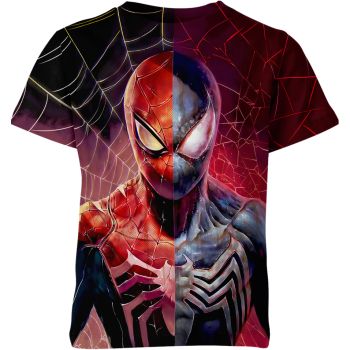 Heart of the Web: Soft and Fashionable Spider-man Man T-Shirt in Red