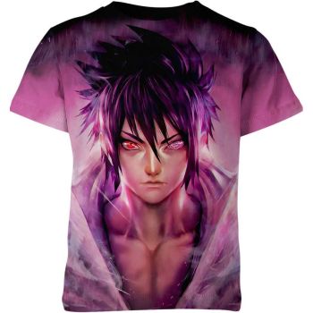Sasuke Uchiha's Intense Violet Power Shirt