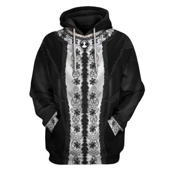 Precious Black Flower Pattern Indians Hoodie