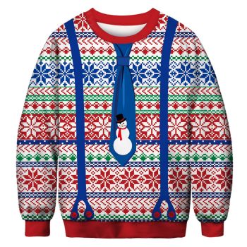 Cute Colorful Snow Pattern Christmas Hoodie