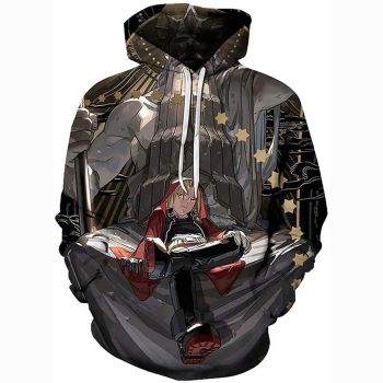 Fullmetal Alchemist Hoodie Edward Elric Hoodie Japanese Anime 3D Print Hoodie Casual Tops Coat Unisex