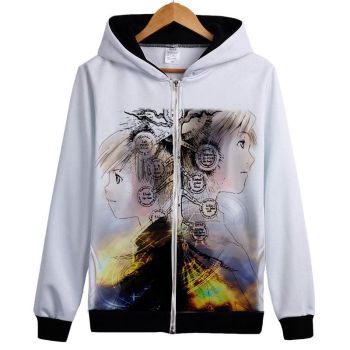 Fullmetal Alchemist Hoodies &#8211; Zip Up Anime Custom Hoodie