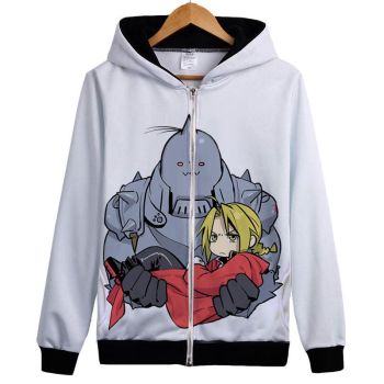 Fullmetal Alchemist Hoodies &#8211; Zip Up Edward Elric Outerwear Hoodie
