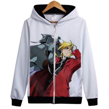 Fullmetal Alchemist Hoodies &#8211; Zip Up Hot Edward Elric Outerwear Hoodie